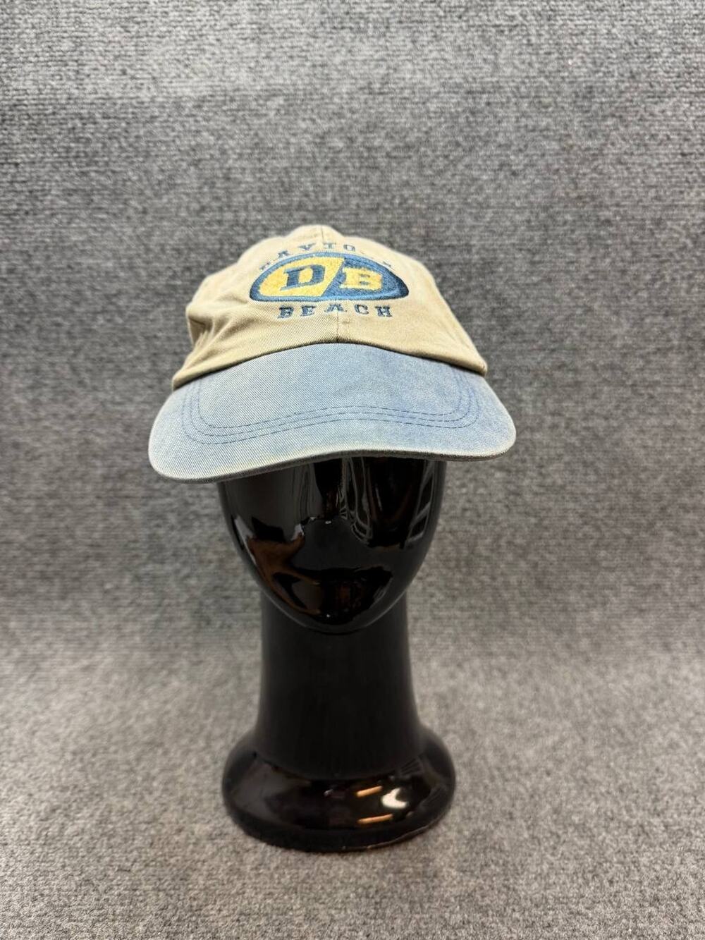 Fahrenheit DB Beach Baseball Cap Beige Blue Cotton Adjustable Pre-Owned